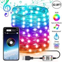 15M Leaveforme String Light - High Brightness RGB ABS Bluetooth-compatible LED Fairy Lamp for Party Christmas