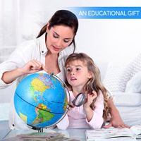 23cm Illuminated World Globe , Educational Globe with Stand for Kids