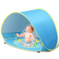 Baby Beach Tent Pool  UV Protection Infant Sun Shelters Beach Shade Tent Col.Blue