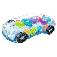 Transparent Mechanical Car Toy for Kids with Gear Technology 3D Light