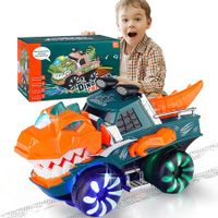 Dinosaur Car Toy with Flashing Lights Music for Boys Girls Age3+