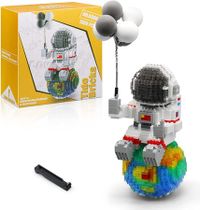 1368 Pcs Astronaut Mini Micro Building Sets Space Model Block Set with LED Lighting Kit and Small Balloon Coolest Gifts