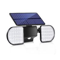 Solar Security Lights with Motion Sensor, 56 LED Solar Spotlight Waterproof Solar Powered Dual Head 360° Swivel for Yard