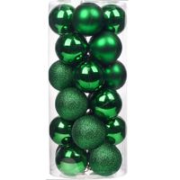 24Pcs Christmas Balls Ornaments for Xmas Christmas Tree - Shatterproof Christmas Tree Decorations Hanging Ball for Holiday Wedding Party Decoration (Grass Green, 1.2"-3.1CM)