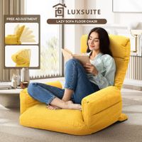 Floor Sofa Recliner Chair Lounge Chaise Couch Armchair Lounger Adjustable Folding Yellow