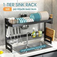 Dish Drying Rack Over Sink Plate Drainer Cutlery Utensil Chopping Board Holder Kitchen Storage Organizer Shelf