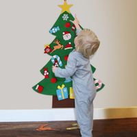 DIY Felt Christmas Tree Set with Ornaments, Door Wall Hanging Decorations