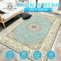 Bedroom Carpet Mat Large Floor Area Rug Nursery Living Room Non Slip Washable Rectangle Velvet Persian Print