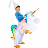Inflatable Costumes Unicorn Fancy Costume Halloween Cosplay Fantasy Costume Kids 80-120CM