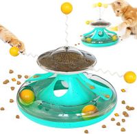 Cat Toys Interactive Kitten Toy for Indoor Cats Teaser Supplies Birthday Gift(Green)