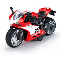 Motorcycle Toy,Pull Back Vehicles,Alloy Toy for Kids 3-9 (Red)