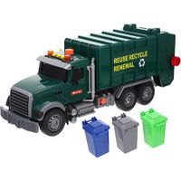 Garbage Truck Toy Friction-Powered Trash Truck Friction Powered Recycling Garbage Truck Toy