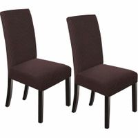 Dining Chair Covers Stretch Chair Covers Parsons Chair Slipcover Chair Covers for Dining Room Set of 2, Chocolate