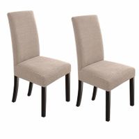 Dining Chair Covers Stretch Chair Covers Parsons Chair Slipcover Chair Covers for Dining Room Set of 2, Khaki
