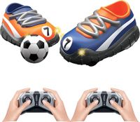 2Pcs 2.4G Remote Control Car RC Football Soccer Shoes Car with LED Lights Battle Game Toys Birthday Gifts Age 6+