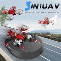 3 IN 1 UAV Mini Drone Vehicle Boat 3 in 1 RC Quadcopter with Headless Mode 2.4GHZ Remote Control One Key Return 360°3D Back