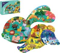 88 Pcs Jigsaw Puzzles Colorful Fun Animal Shaped Puzzle Learning Educational Toys Gifts Games for Age 3+(Rabbit)