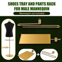 Shoe Rack Pants Hanger Set Storage Shelf Boot Tray Trouser Holder Unit Metal for Mannequin