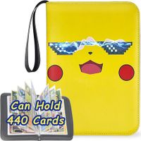 400 Cards PU leather Pokemon Album Book Collection Holder Pocket AnimeBinder Folder Gift For Kids 24X18CM