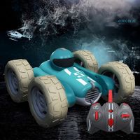 RC Cars Stunt car Remote Control Car Double Sided 360° Flips Rotating Outdoor car Toy Birthday Gift for Boys and Girls Ages 6-14（Blue）