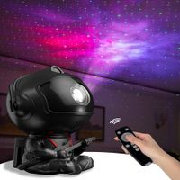 Astronaut Sky Projector Sky Projector Galaxy Atmosphere Night Light Suitable for bedrooms and Game Rooms (Black)