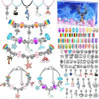 112 Pcs Charm Bracelet Jewelry Making Kit DIY Charm Arts and Crafts Gift Set for Teen Kids Ages 5+ Birthday, Holiday
