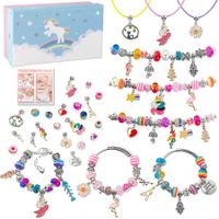 83 Pcs Charm Bracelet Jewelry Making Kit DIY Unicorn Craft Set for Arts Gril Gift for Teen Kids Ages 5+