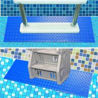 Swimming Pool Ladder Mat - Protective Pool Ladder Pad Step Mat with Non-Slip Texture 88x22cm