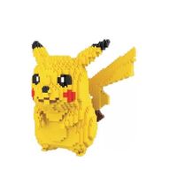 Small Building Pokemon Blocks Small Cartoon Picachu Animal Model Education Game Graphics Pokemon Toys For Kids