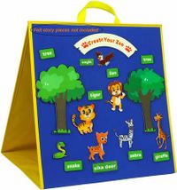 Foldable Freestanding  Felt Flannel Board Quiet Book for Toddlers Preschool as Kids Felt Stories Activities Play Kits