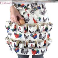 Adult Size Eggs 12pockets Collecting Gathering Holding Apron for Chicken Hense Duck Goose Eggs Housewife Farmhouse Kitchen Home Workwear 50X35CM