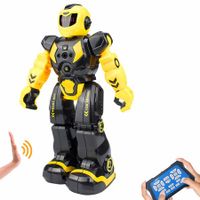 RC Robots Intellectual Gesture Sensor Programmable Toys with Infrared Controller  Kits for Kids Age 6+(Yellow)