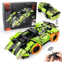 STEM Building Blocks Remote Control Racer Snap Together Engineering Racecar Gift for Kids Age 6+