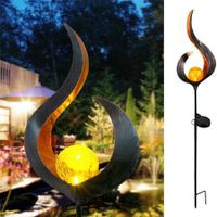 Solar Outdoor Lawn Light Lamp Torches Waterproof Solar Powered LED Landscape Torch Lights Decorative for Garden Yard