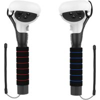 Dual Handles Extension Grips for Meta Quest 2/Quest/Rift S Controllers Playing Beat Saber Games
