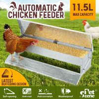 Auto Chicken Feeder 11.5L Poultry Feeding Equipment Rat Bird Proof Hen Duck Chook Petscene