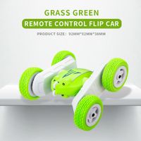 Newest Remote Control Car Rollover Stunt Car, Dual Sided off-Road Charging, Electric Racing Children'S Toy Boy Color Green