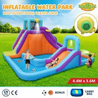 Inflatable Water Park Jumping Castle World Bouncer Trampoline Slide Play Pool Splash Game Toy Blow Up Outdoor