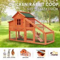 Large Chicken Run Coop Cage Rabbit Hutch Hen Duck House Backyard Outdoor Wooden