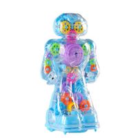 Cross Border Transparent Gear Robot Universal Walking Robot For Boys And Girls