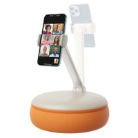 Cell Phone Pillow Stand Height Adjustable Soft Pillow Holder Compatible with 12 Mini 11 Pro 8 Plus& Other 4.7-7.0" Devices-Orange