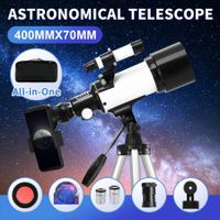 Astronomical Telescope 40070 Space Adults Kids Beginner Astronomy Beginners Monocular 70mm Aperture 400mm Fully-Coated High Transmission Coatings Tripod Phone Adapter