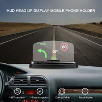 Newest Car HUD Wireless Charger Head Up Display HD Digital Car Speedometer Creative Navigation Projector Phone Holder Car Electronics