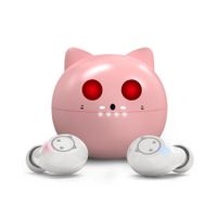 Wireless Earbuds Bluetooth Headphones with Cat Cartoon Charging Case Touch Control Game Headset for Sports Running