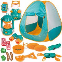 Fun Little Toys, Kids Play Tent, Pop Up Tent with Camping Gear for Kids, Outdoor Toys