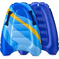 Inflatable Surf Board with Learn Swim Beach Safety Theme Surfing Swimming Summer Fun Toy for Kids Adults