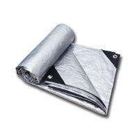 Tarp Sheet Cover with Anti-Rust Grommets, Polyethylene Multipurpose Groundsheet Outdoor (Size: 240x290CM)
