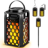 Outdoor Wireless Bluetooth Speaker with Torch Light Waterproof LED Flame Lantern Speaker for Party Garden Camping (1 Pack)