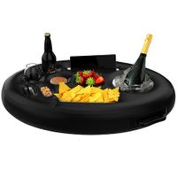 Floating Drink Holder for Pool Swimming Pool Accessories for Adults, Drink Floaties for Pool Drink Floats(Black)