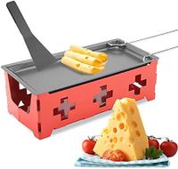 Cheese Raclette Stretchable Non Stick Rotaster Baking Tray Iron Metal Grill Plate Cheese Melter Baking Tray Red Hob